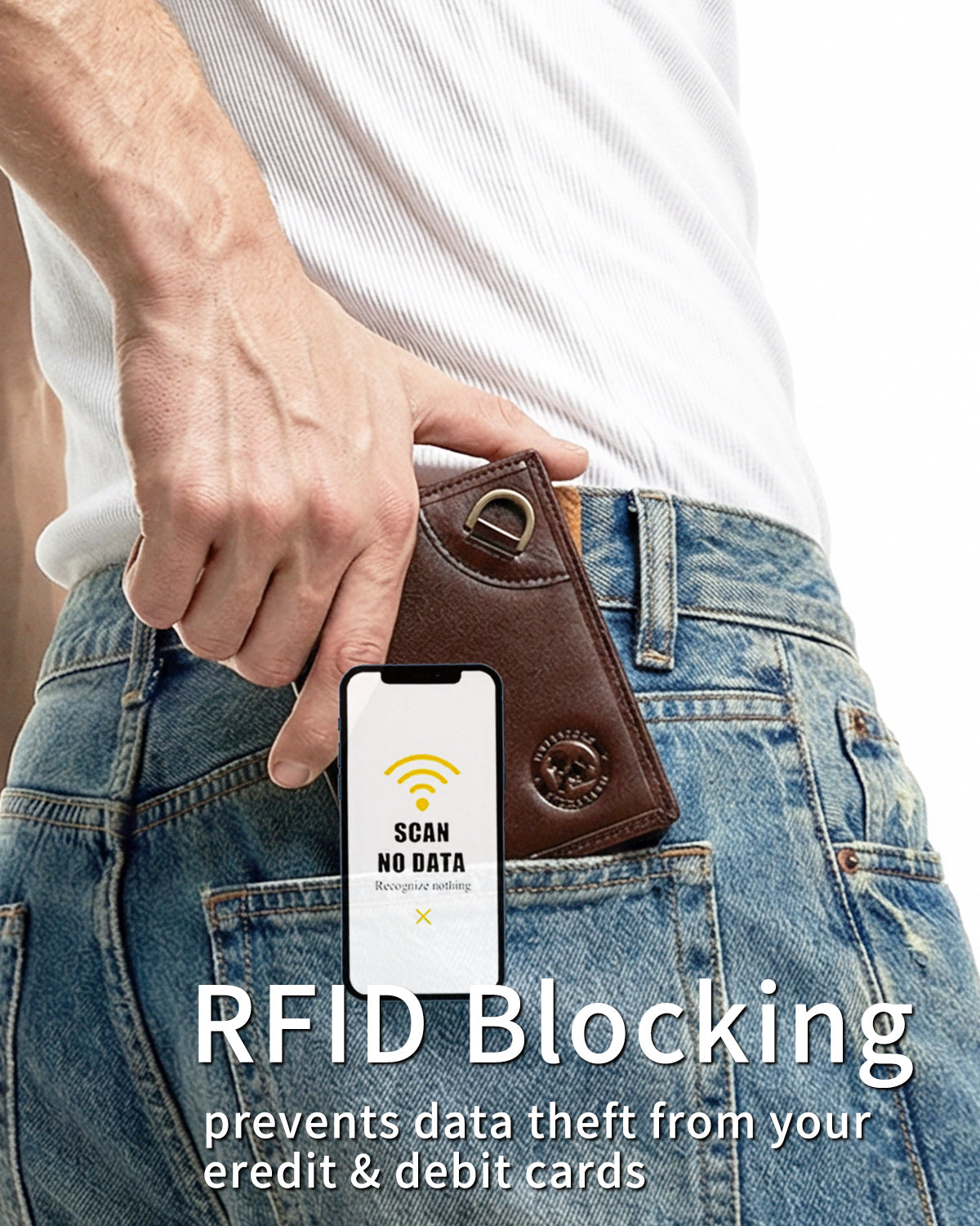 STEELLION Rich Brown Genuine Leather Bifold Wallet for Men & Women - 16 Card Slots, RFID Blocking, Anti-Theft Chain, Steel Lion Embossment, Spacious Durable Daily Use Leather Wallet